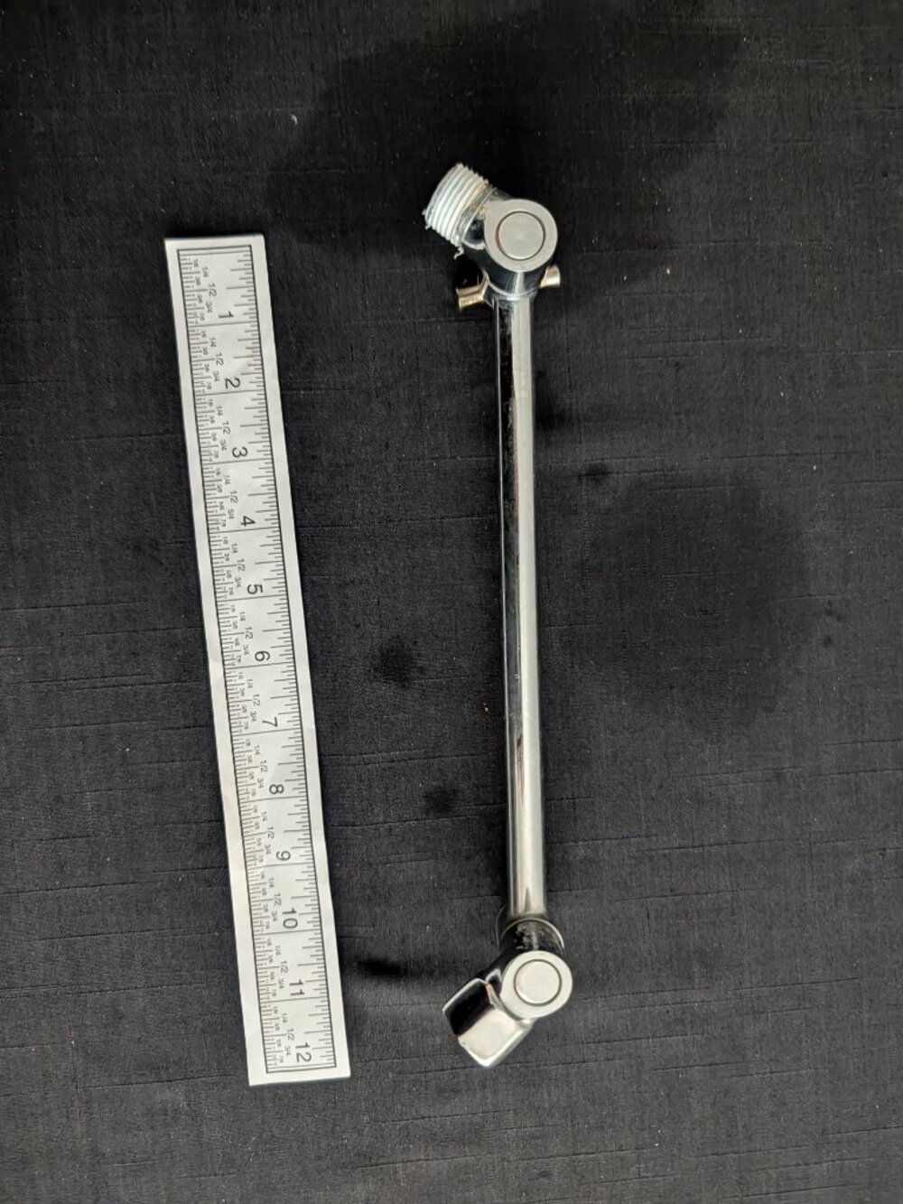 Chrome Shower Arm Extension Adjustable 10 4/5 in. Brass Wall Mount Remodel